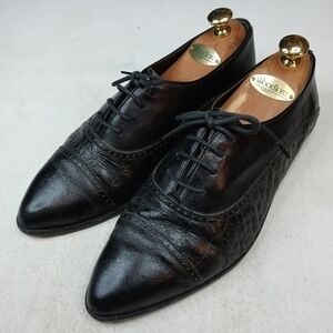 Giovanni mens Oxford black leather cap toe sz 10 M